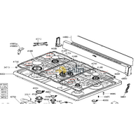GENUINE SMEG  STOVE GAS COOKTOP 5 BURNER COMPLETE ASSEMBLY SA9065