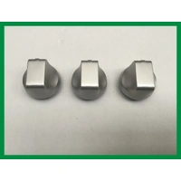 3 x Chef 615 Gas Cooktop Silver Control Knobs GHC615S 943253553 - Genuine Replacement