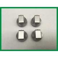 4 x Chef 935 Gas Cooktop Silver Control Knobs – Genuine Replacement, Suits Multiple Models