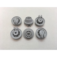 6 x Bosch Dishwasher Lower Bottom Basket Rack Wheel SMS63M18AU SMS63M18AU/01