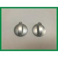 2 x Silver Control Knobs for Chef 624 Oven – Fits EOC624S, EOC624S*04, EOC624S*40