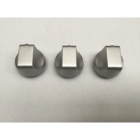 3 x Genuine Simpson 315 Gas Cooktop SILVER Control Knob 72J315S 943253555