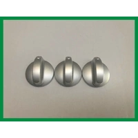 3 x Westinghouse 650 Gas Oven Silver Control Knobs GXN650S GXN650SLP GXN650SNG