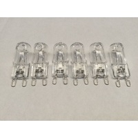 6 x 40W Omega 600mm Stove Oven Halogen Lamp Light Bulb Globe OF601XZ OF602XZ
