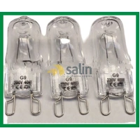 3 x 40W Smeg Oven Halogen Lamp Light Bulb Globe TRA4110BL TRA4110P TRA90BL