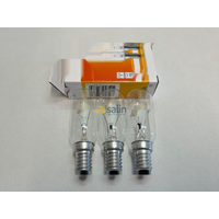 3 x Electrolux Fridge Lamp Light Bulb Globe 925042538 ETM4407SC ETM5200SC