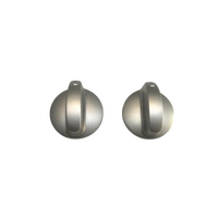 REPLACEMENT 2 X SIMPSON 914 OVEN SILVER CONTROL KNOB *04