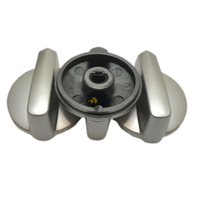 3x Genuine Westinghouse Gas Cooktop Silver Control Knob|600mm|Suits:943253580