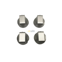 4x Genuine Chef 915 Gas Cooktop Silver Control Knob|Suits: Chef 94325356050