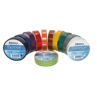 10 Pack of 18mm x 20m BLACK PVC Electrical Insulation Tape