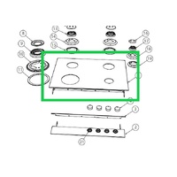 533937P Fisher & Paykel Glass Cooktop Mounting Assembly for CG604DLPGB1 CG604DNGGB1
