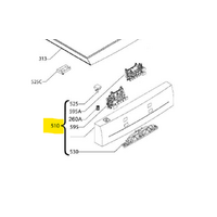 AEG Dishwasher Control Panel Plastic Frame FFB72600PM - 8088483642
