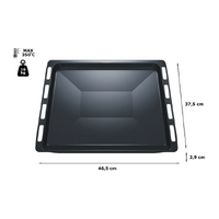 Bosch Baking tray enamel Gray enameled 465 x 375 x 29 mm - 00742585