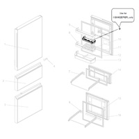 Mitsubishi Refrigerator Half Width Shelf Bottle Pocket - KIEZ87119