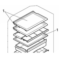 Mitsubishi Fridge Glass Shelf C405 C375 Series - KIEP89420
