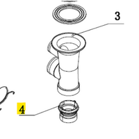 Fisher & Paykel Robinhood Super Tub Adapter 50mm 40mm - R750638