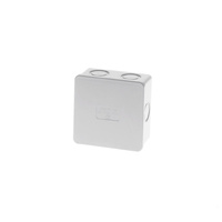 Geros Electrical Junction Box Plain Lid Smooth Walls ABS IP44 83x83x43mm - GR17003