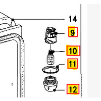 Miele Oven Light Housing Glass and Bulb - 5236562